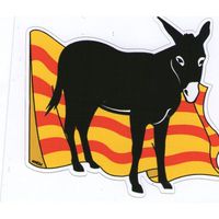 autocollant-de-l-ane-catalan-burro-noir-avec-le-drapeau-cat